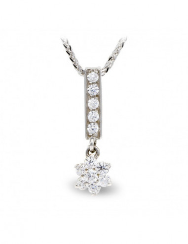 18K GARGANTILLA ORO BLANCO CIRCONITAS