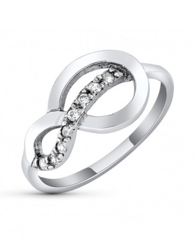 18K SORTIJA ORO BLANCO CIRCONITAS