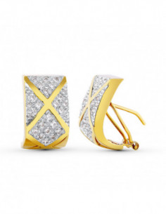 18K PENDIENTES BICOLOR... 2