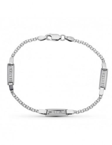 18K PULSERA ORO BLANCO JUEGO COMUNION...