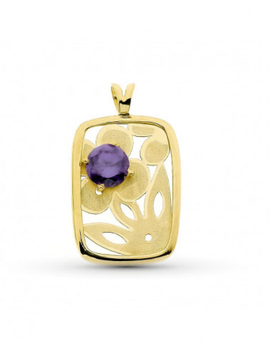 18K COLGANTE ORO AMARILLO AMATISTA 5...