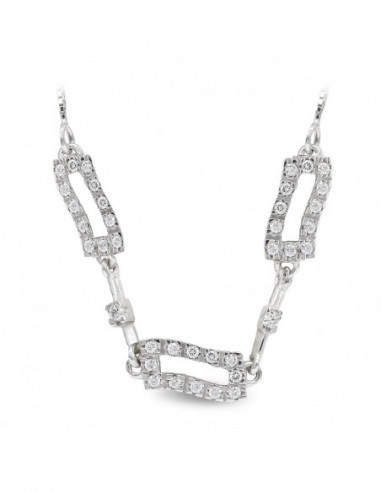 18K GARGANTILLA ORO BLANCO LARGO Y...