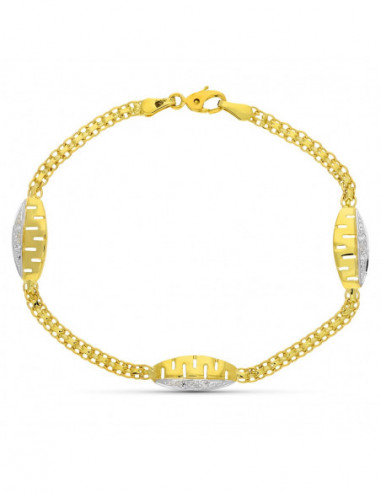 18K PULSERA ORO BICOLOR COMUNION...