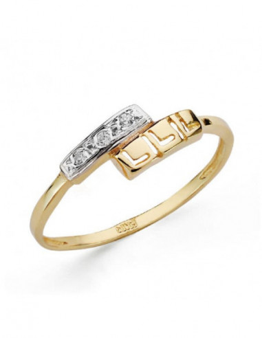 18K SORTIJA BICOLOR CIRCONITA