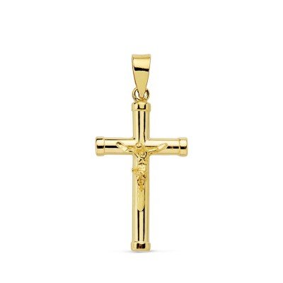 18K CRUZ CON CRISTO TUBO...