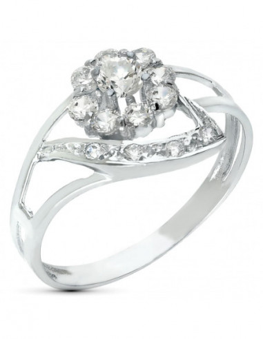 18K SORTIJA ORO BLANCO JUEGO NOVIA...