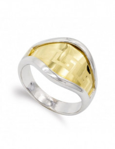 18K SORTIJA ORO BICOLOR GRECA 2