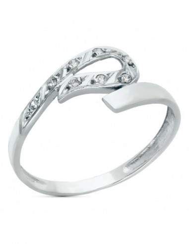 18K SORTIJA ORO BLANCO JUEGO NOVIA...