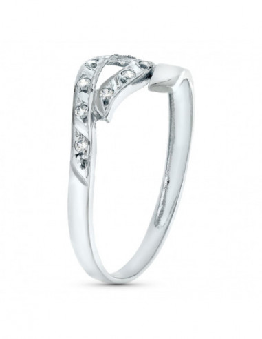 18K SORTIJA ORO BLANCO JUEGO NOVIA...