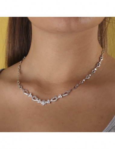 18K GARGANTILLA ORO BLANCO JUEGO...
