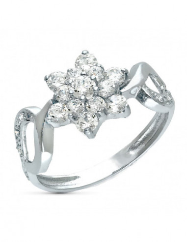 18K SORTIJA ORO BLANCO JUEGO NOVIA...