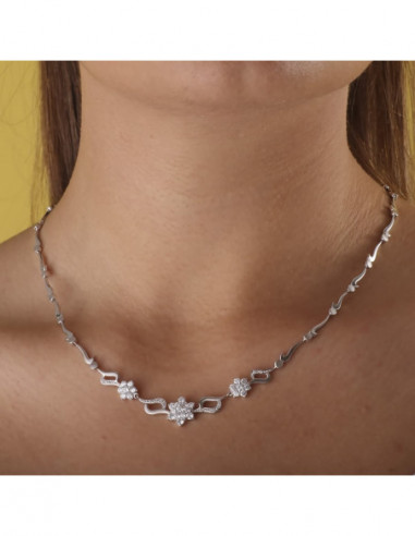 18K GARGANTILLA ORO BLANCO JUEGO...