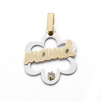 9K COLGANTE ORO BICOLOR...