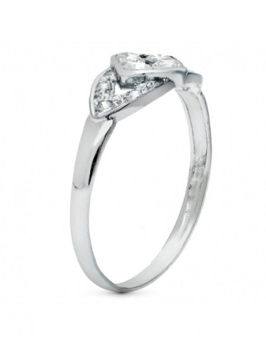 18K SORTIJA ORO BLANCO ROMBO CON...