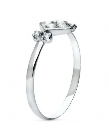 18K SORTIJA ORO BLANCO JUEGO NOVIA...