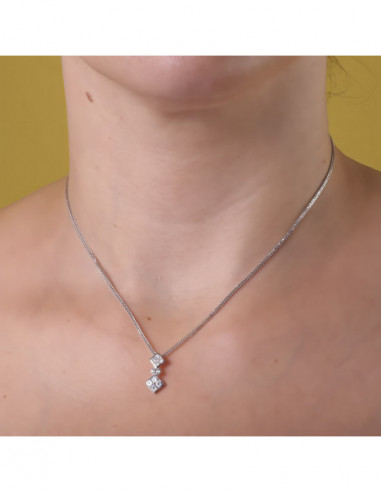 18K GARGANTILLA ORO BLANCO 45 CM...