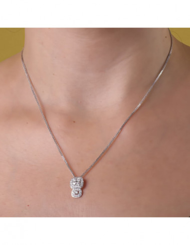 18K GARGANTILLA ORO BLANCO 42 CM...