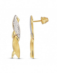 18K PENDIENTES BICOLOR... 2