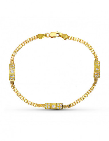 18K PULSERA ORO AMARILLO CIRCONITAS