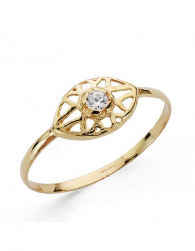 18K SORTIJA CON PIEDRAS 11X7 MM