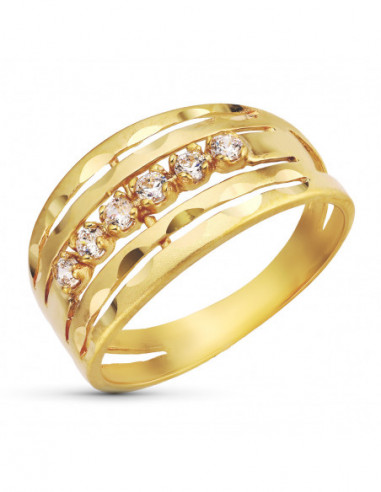 18K SORTIJA ORO AMARILLO CIRCONITAS...