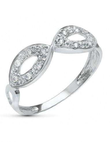 18K SORTIJA ORO BLANCO JUEGO NOVIA...