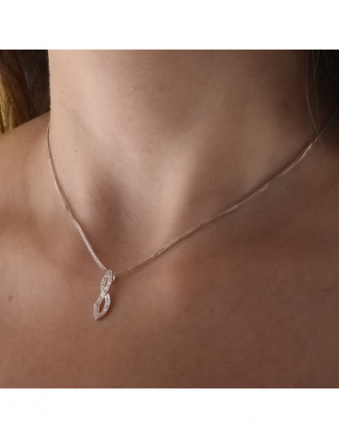 18K GARGANTILLA ORO BLANCO 45CM JUEGO...