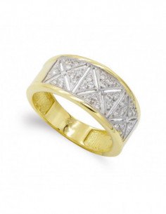 18K SORTIJA ORO BICOLOR Y... 2