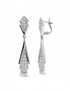 18K PENDIENTES ORO BLANCO... 2