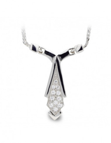 18K GARGANTILLA ORO BLANCO CIRCONITAS