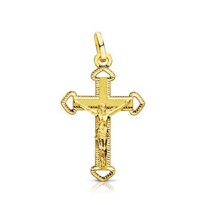 18K CRUZ CON CRISTO. 23X14 MM