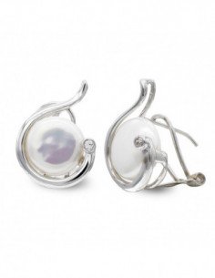 18K PENDIENTES ORO BLANCO... 2