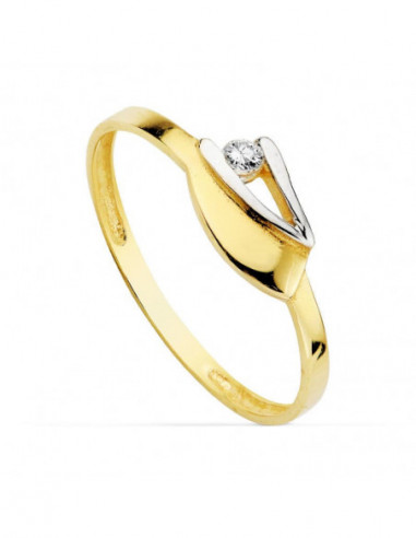 18K SORTIJA BICOLOR CIRCONITA