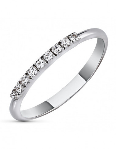 18K SORTIJA CIRCONITAS ORO BLANCO