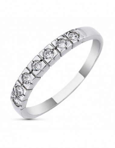 18K SORTIJA ORO BLANCO CIRCONITAS