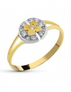 18K SORTIJA ORO BICOLOR... 2