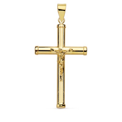 18K CRUZ ORO AMARILLO CON...