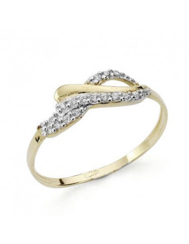 18K SORTIJA COMUNION BICOLOR CIRCONITAS