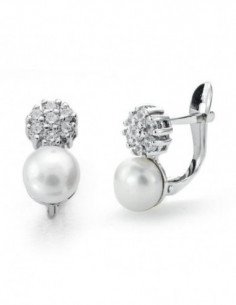 18K PENDIENTES ORO BLANCO... 2