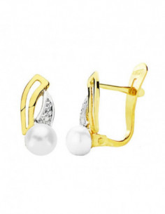 18K PENDIENTES BICOLOR... 2