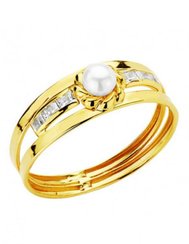 18K SORTIJA ORO AMARILLO CIRCONITAS Y...