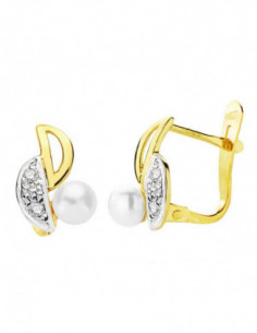 18K PENDIENTES BICOLOR... 2