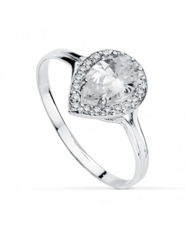 18K SORTIJA ORO BLANCO CIRCONITAS...