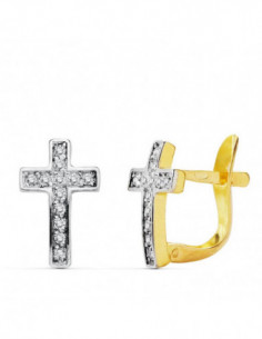 18K PENDIENTES BICOLOR... 2