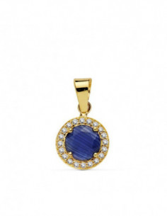 18K COLGANTE PIEDRA AZUL 9... 2