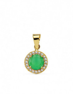 18K COLGANTE PIEDRA VERDE 9... 2