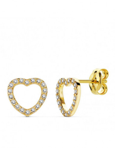 18K PENDIENTES ORO AMARILLO CORAZON... 18K PENDIENTES ORO AMARILLO CORAZON...