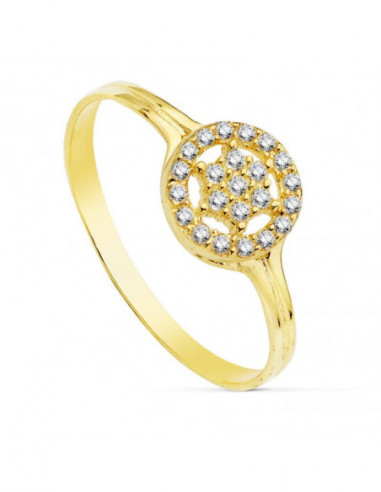 18K SORTIJA ORO AMARILLO CIRCONITAS 8...