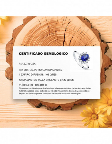 18K SORTIJA ORO BLANCO CUAJO CON...