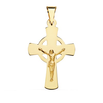 18K CRUZ CON CRISTO 34X22 MM